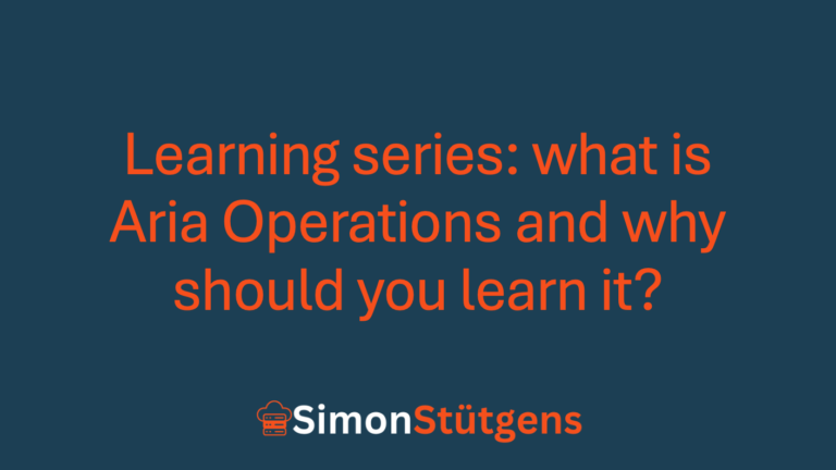 Learning series: What is Aria Operations and why should you learn it?